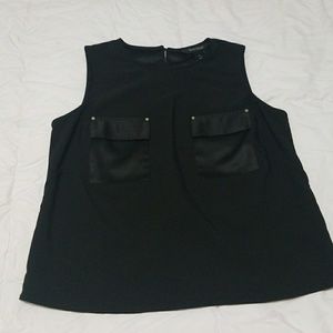 White House Black Market black work blouse